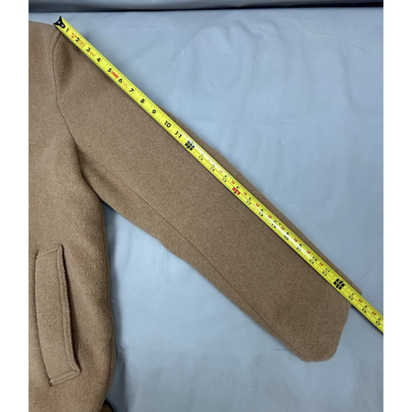 Gap Wool Blend OverCoat Mens Small (46) Camel Tan Italian Academia Office - Picture 10 of 16